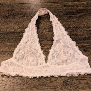 Free People pink halter bralette